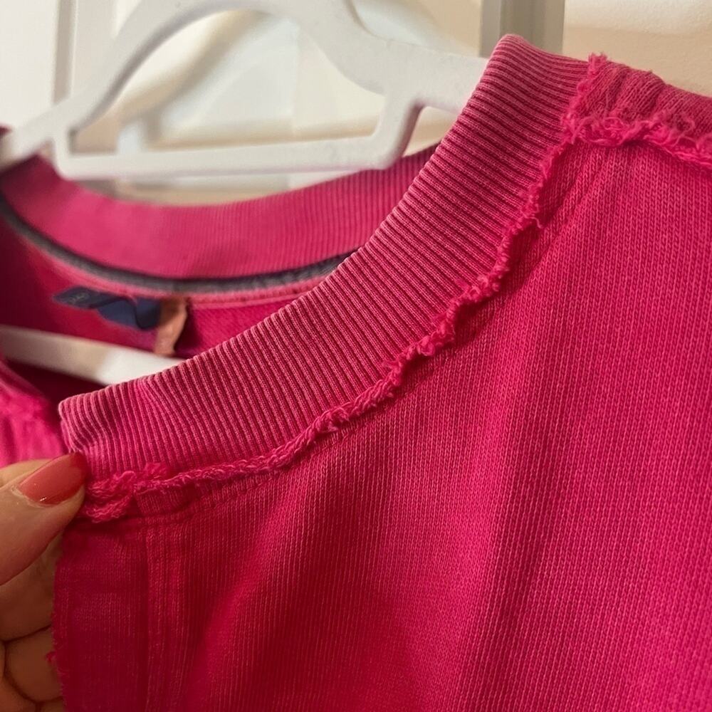 ANTHROPOLOGIE Pilcro Split Hem Tunic Pink Sweatshirt Pullover | S‌‌mall - Picture 11 of 13